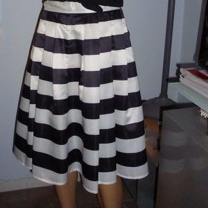 HB Hazel Blues Black & White Satin Skirt